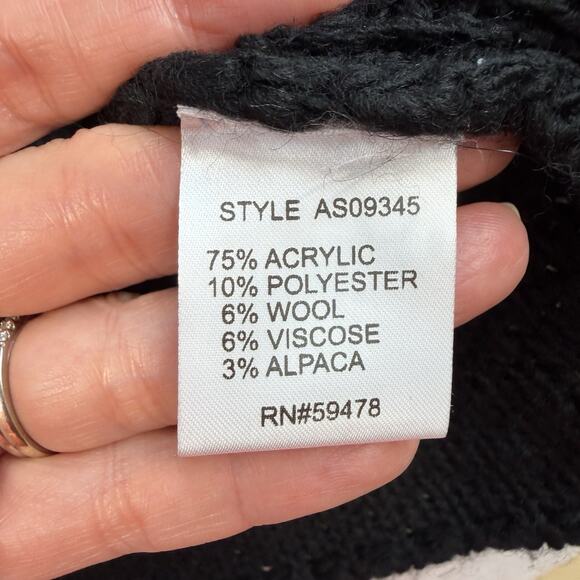 Maison Pholya M Medium Cardigan Sweater Alpaca Wool Blend Open Front Italian - Picture 5 of 10